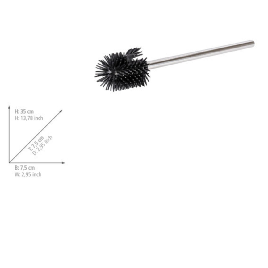 WENKO 21800100 - Reserveborstel 7,5x35 cm roestvrij staal/zilver/zwart