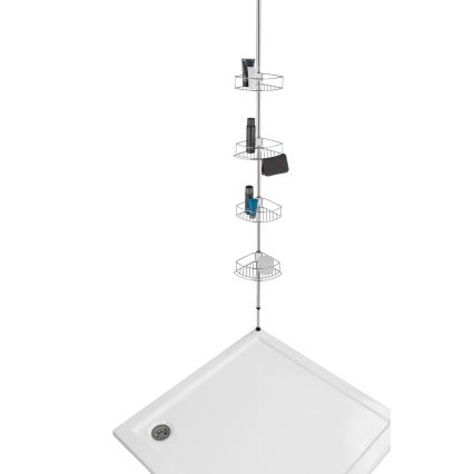 WENKO 21803100-Hoekplank DOLCEDO 31x275 cm roestvrij staal/glanzend chroom
