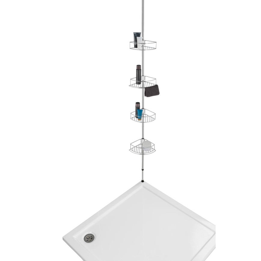 WENKO 21803100-Hoekplank DOLCEDO 31x275 cm roestvrij staal/glanzend chroom