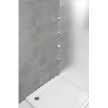 WENKO 21803100-Hoekplank DOLCEDO 31x275 cm roestvrij staal/glanzend chroom