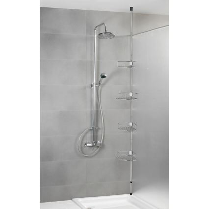 WENKO 21803100-Hoekplank DOLCEDO 31x275 cm roestvrij staal/glanzend chroom