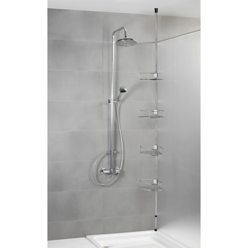 WENKO 21803100-Hoekplank DOLCEDO 31x275 cm roestvrij staal/glanzend chroom