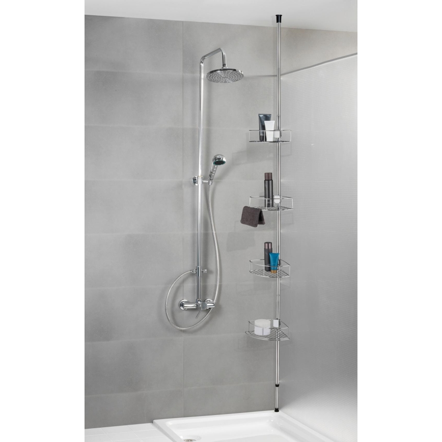 WENKO 21803100-Hoekplank DOLCEDO 31x275 cm roestvrij staal/glanzend chroom