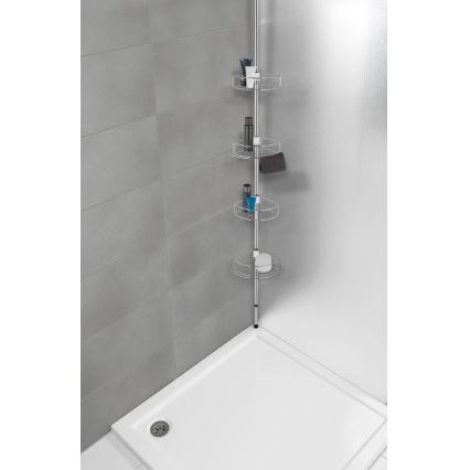 WENKO 21803100-Hoekplank DOLCEDO 31x275 cm roestvrij staal/glanzend chroom