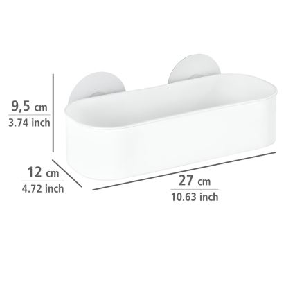 WENKO 21824100 - OSIMO kunststofplank 27 x 12 cm wit/transparant
