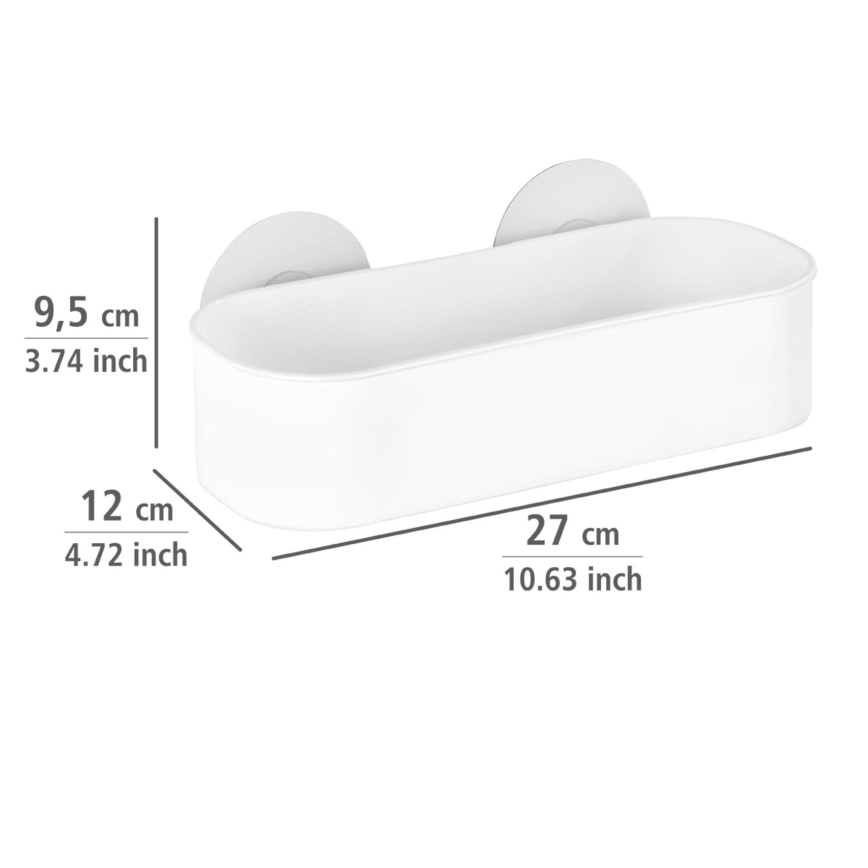 WENKO 21824100 - OSIMO kunststofplank 27 x 12 cm wit/transparant