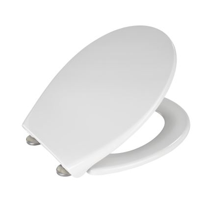 WENKO 21903100-WC WC-bril SAMOS 44,5x37,5 cm wit/zilver