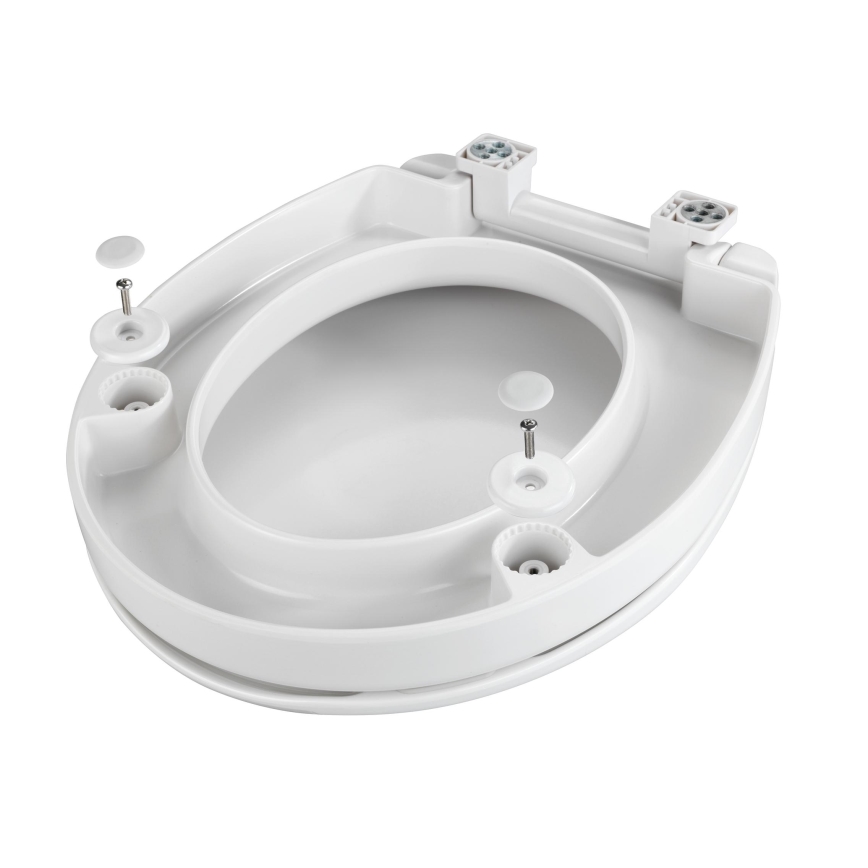 WENKO 21905100-WC-bril SECURA 37x44 cm wit/grijs