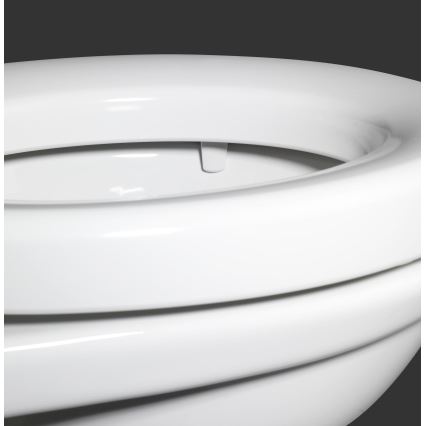 WENKO 21905100-WC-bril SECURA 37x44 cm wit/grijs