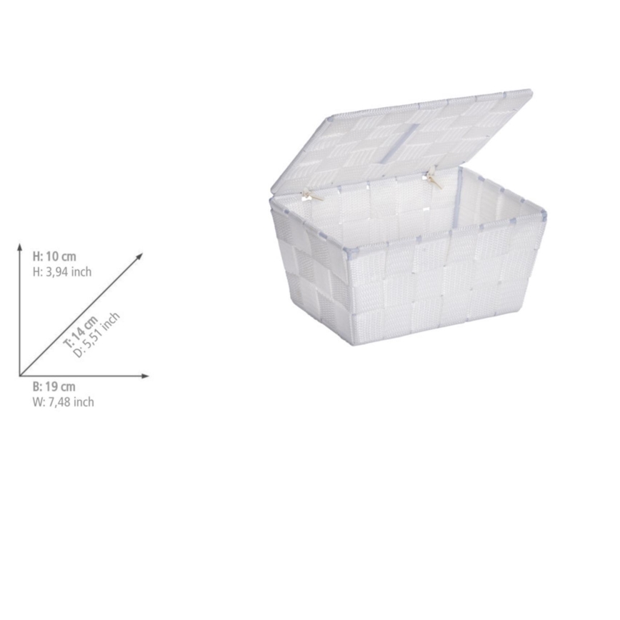 WENKO 22077100 - Mand ADRIA 19x14 cm wit