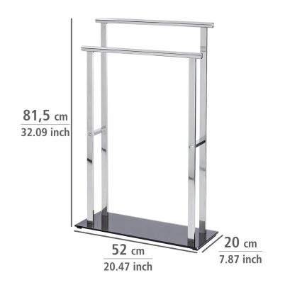 WENKO 22089100 – Kapstok LAVA 52x81,5 cm rvs/zilver/zwart
