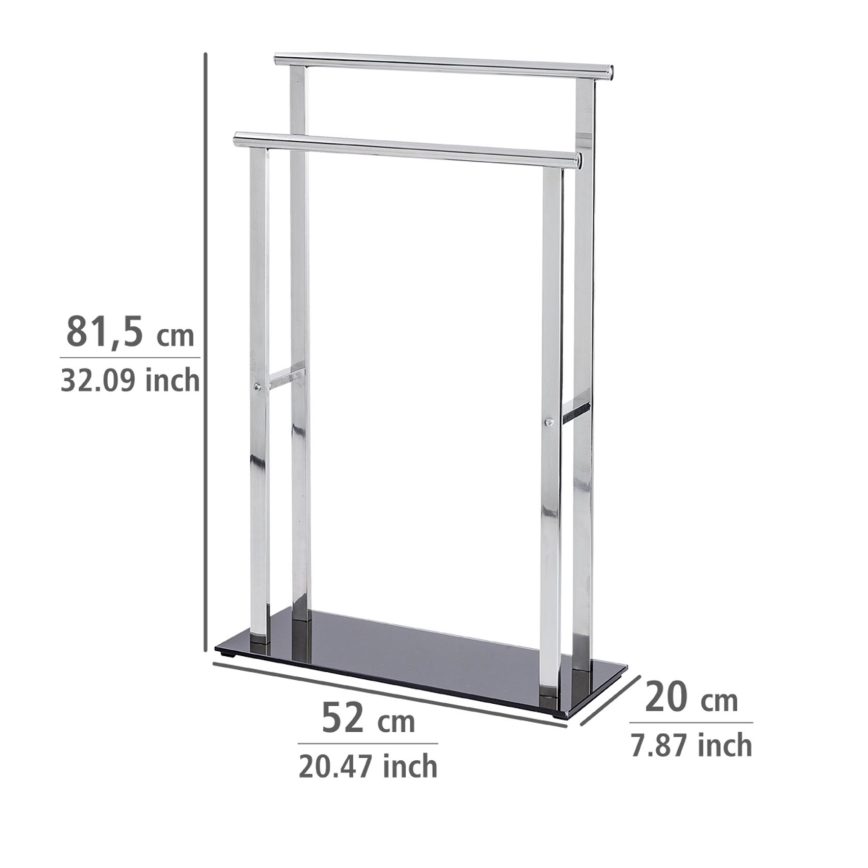 WENKO 22089100 – Kapstok LAVA 52x81,5 cm rvs/zilver/zwart