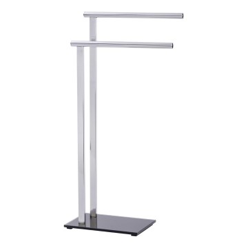 WENKO 22090100 - Handdoekenrek LAVA 42x81 cm roestvrij staal/zilver/zwart