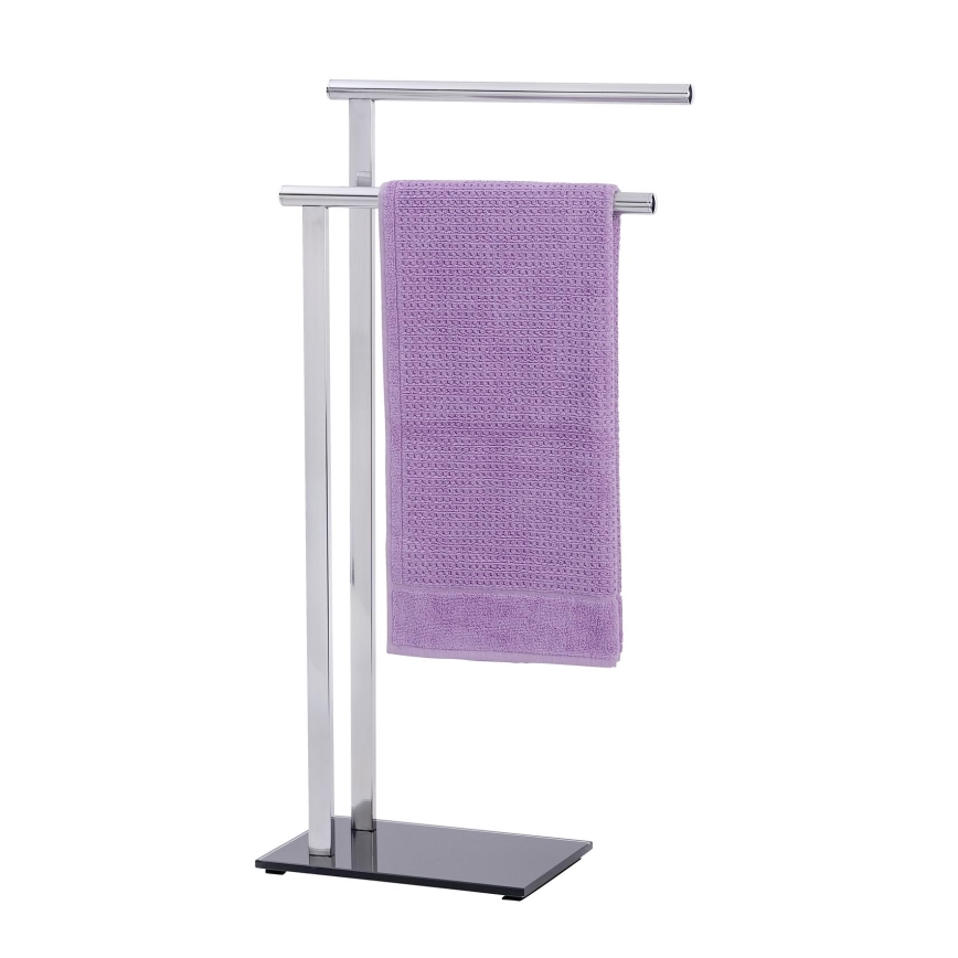 WENKO 22090100 - Handdoekenrek LAVA 42x81 cm roestvrij staal/zilver/zwart