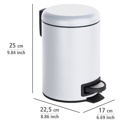 WENKO 22142800 - Opbergmand LEMAN 17x25 cm wit/zwart