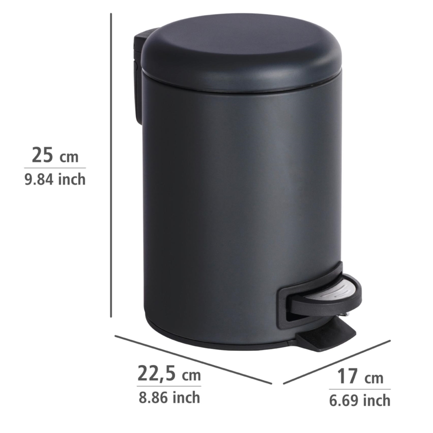 WENKO 22143800 - Mand LEMAN 17x25 cm zwart