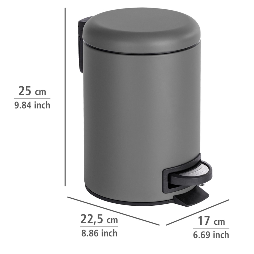 WENKO 22148100 - LEMAN mand 17x25 cm grijs/zwart