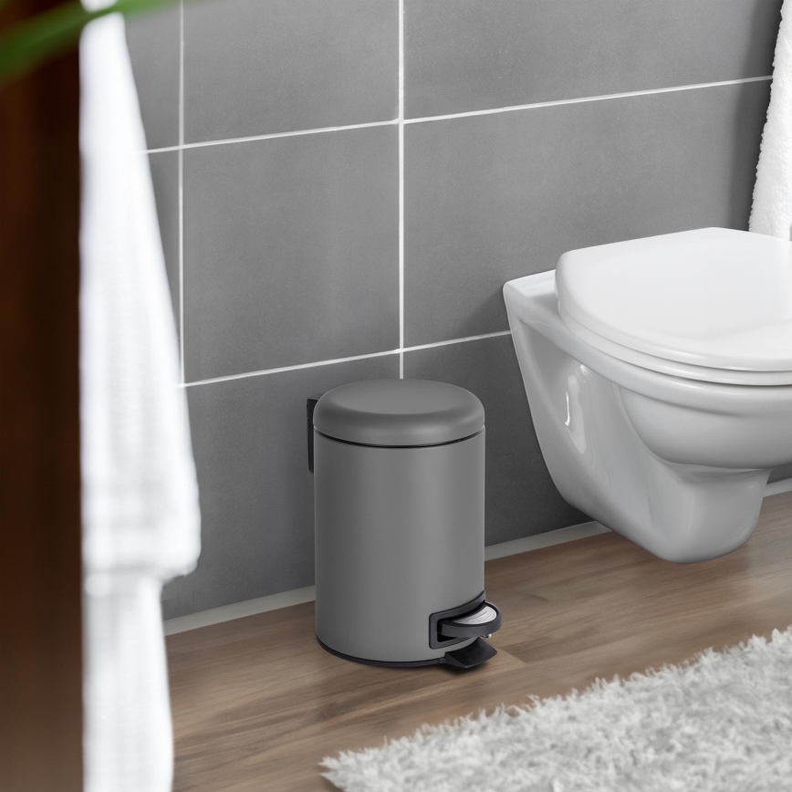 WENKO 22148100 - LEMAN mand 17x25 cm grijs/zwart