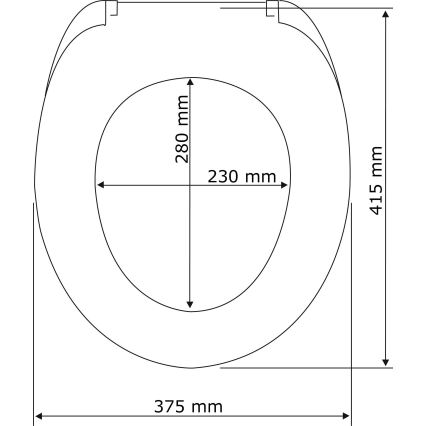 WENKO 22402100-WC-bril SAMOS 44,5x37,5 cm grijs/zilver