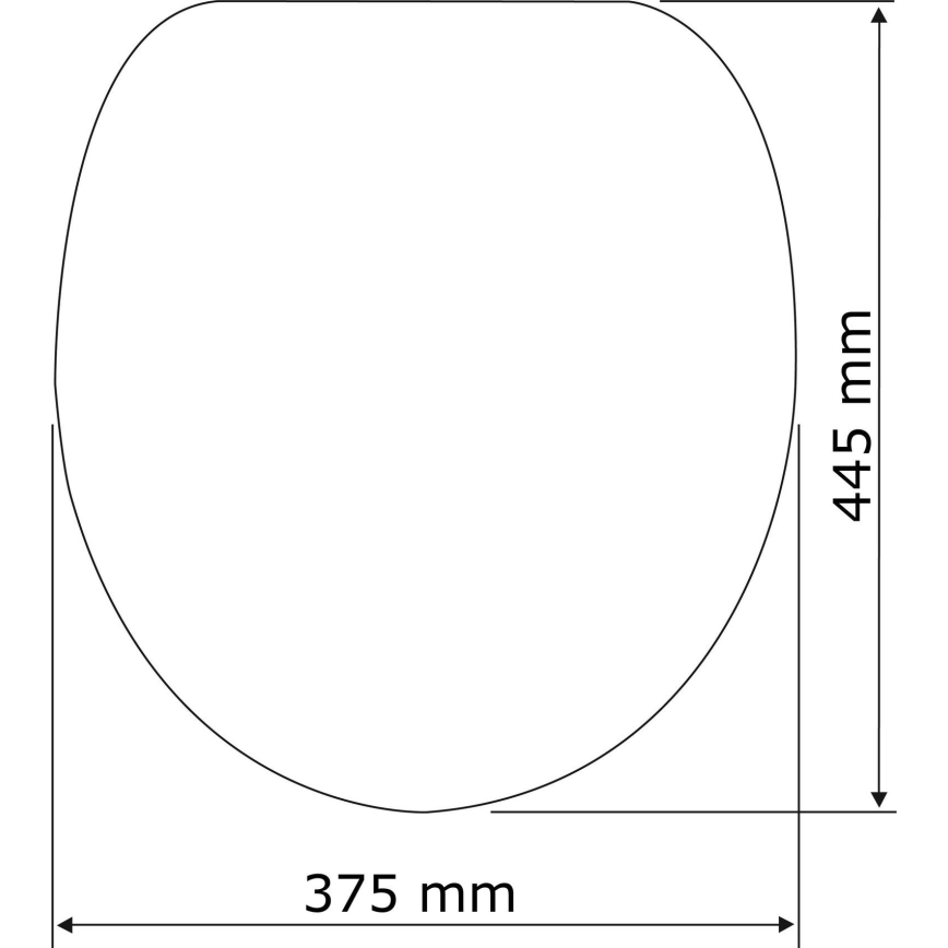 WENKO 22402100-WC-bril SAMOS 44,5x37,5 cm grijs/zilver