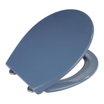 WENKO 22403100-WC wc-bril SAMOS 44,5x37,5 cm blauw/zilverkleurig