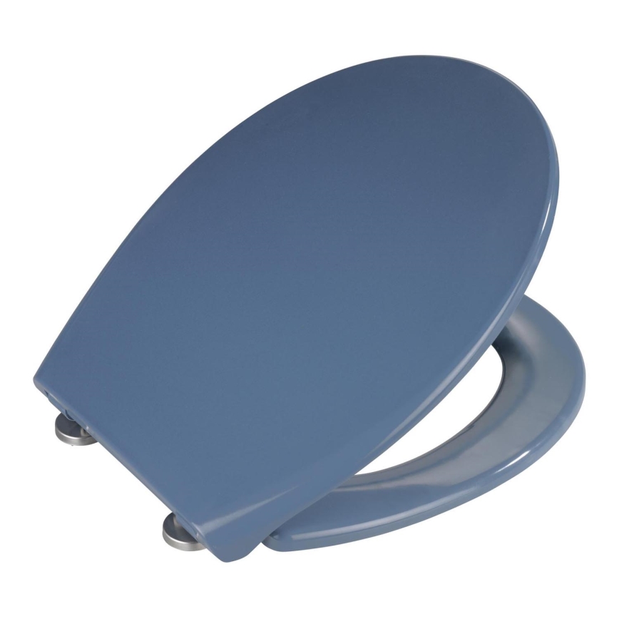 WENKO 22403100-WC wc-bril SAMOS 44,5x37,5 cm blauw/zilverkleurig
