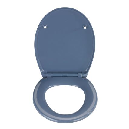 WENKO 22403100-WC wc-bril SAMOS 44,5x37,5 cm blauw/zilverkleurig
