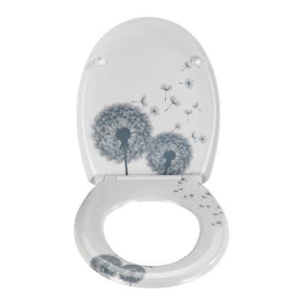 WENKO 22409100-WC wc-bril ASTERA 45x38 cm kleurrijk/zilver
