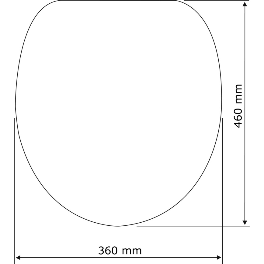 WENKO 22415100-Toiletbril HABOS 46x36 cm wit/zilver