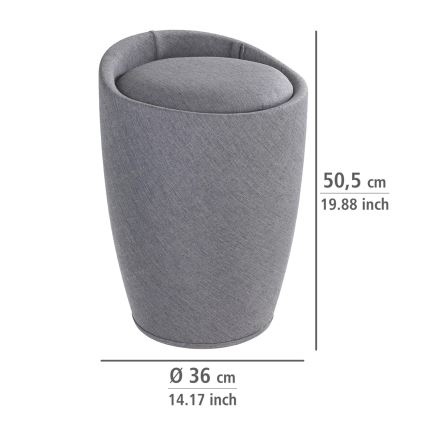 WENKO 22448100 - Kruk CANDY 36 x 50,5 cm grijs/zwart