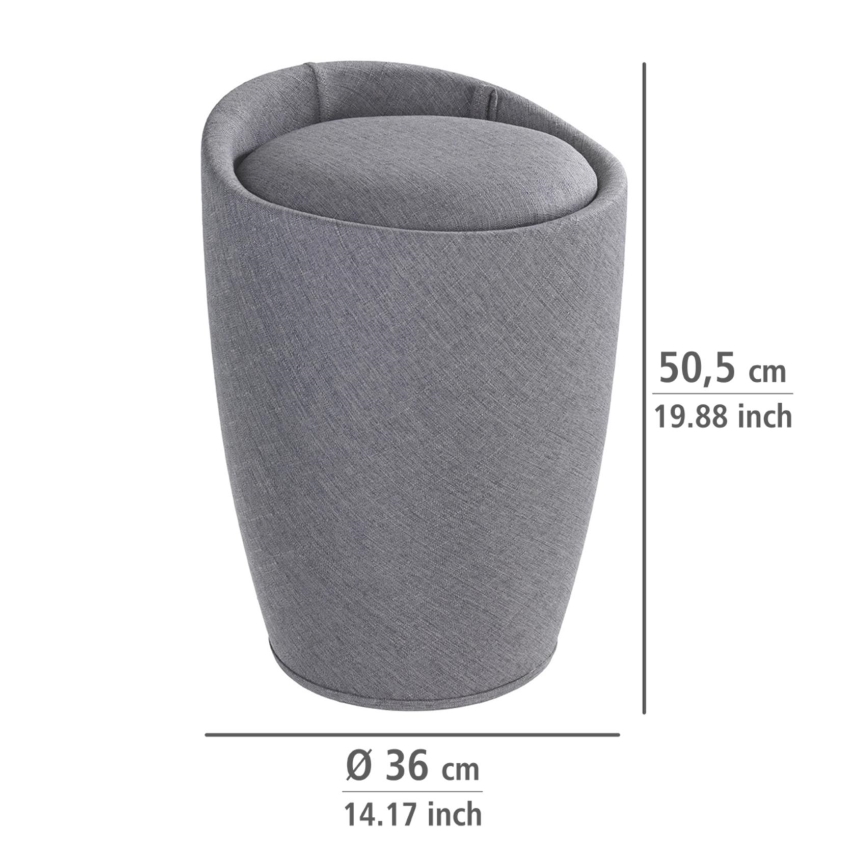 WENKO 22448100 - Kruk CANDY 36 x 50,5 cm grijs/zwart