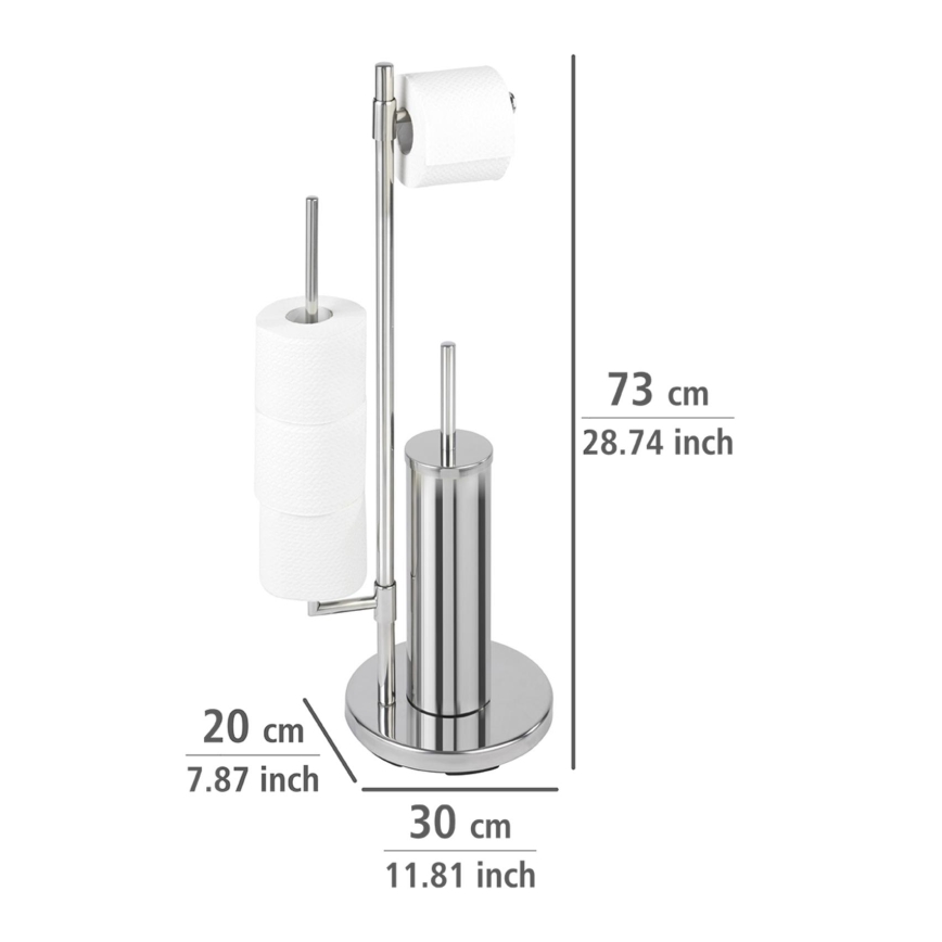 WENKO 22512100 - WC-borstel UNIVERSALO NEO 30x73 cm rvs/zilver