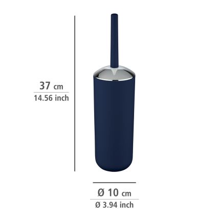 WENKO 22522100 - WC-borstel BRASIL 10x37 cm blauw/glanzend chroom