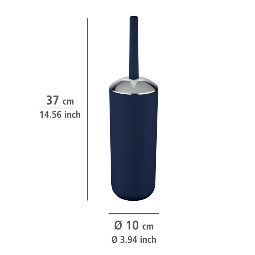 WENKO 22522100 - WC-borstel BRASIL 10x37 cm blauw/glanzend chroom