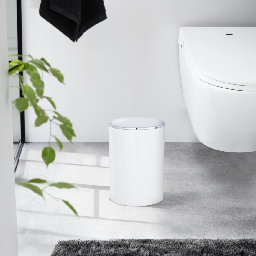 WENKO 22554100 - Mand INCA 18,5x25,5 cm wit/glanzend chroom