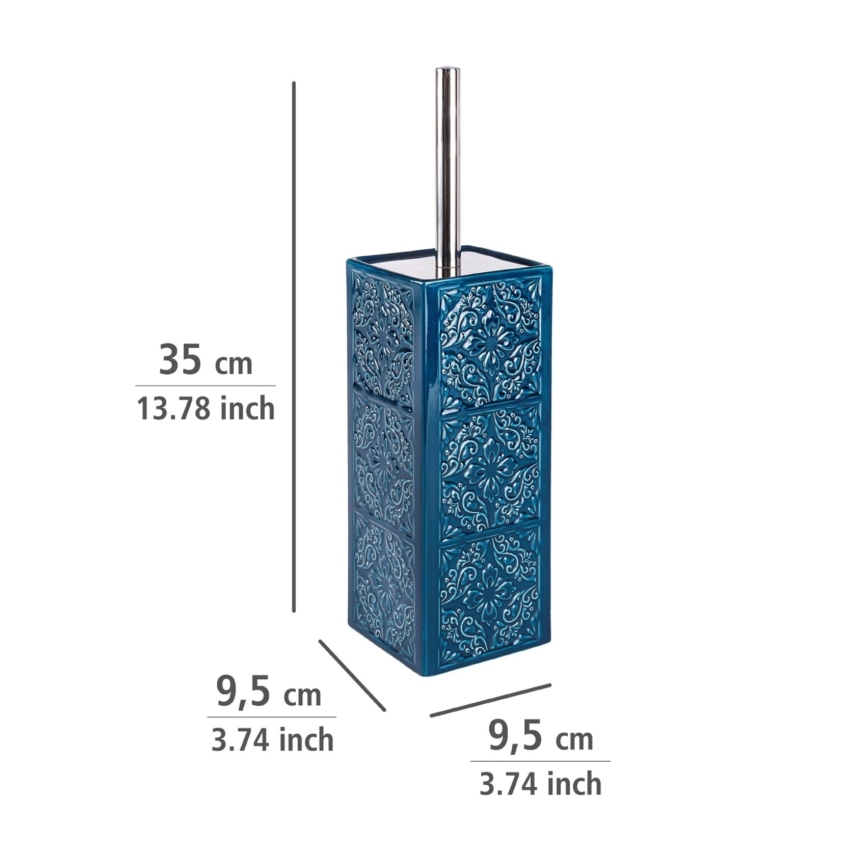WENKO 22654100 - Toiletborstel CORDOBA 9,5x35 cm blauw