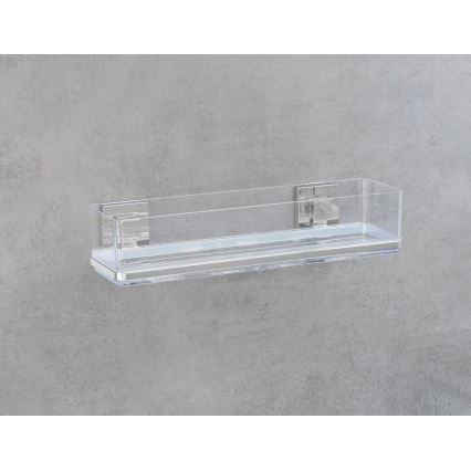 WENKO 22685100-Plank VACUUM-LOC QUADRO ED 38,5x14,5 cm zilver/glans. chroom