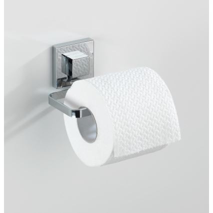 WENKO 22687100-Toiletrolhouder VACUUM-LOC QUADRO ED 14x11 cm glanzend chroom