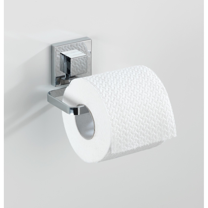 WENKO 22687100-Toiletrolhouder VACUUM-LOC QUADRO ED 14x11 cm glanzend chroom