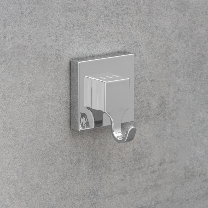 WENKO 22688100-Haak VACUUM-LOC QUADRO ED 6x7 cm zilver/glanzend chroom