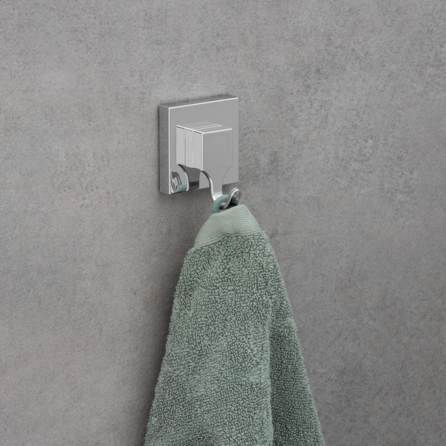 WENKO 22688100-Haak VACUUM-LOC QUADRO ED 6x7 cm zilver/glanzend chroom