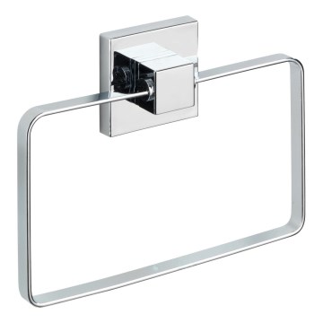 WENKO 22689100 - Handdoekhouder VACUUM-LOC QUADRO ED 18,5 x 14 cm zilver/glanzend chroom
