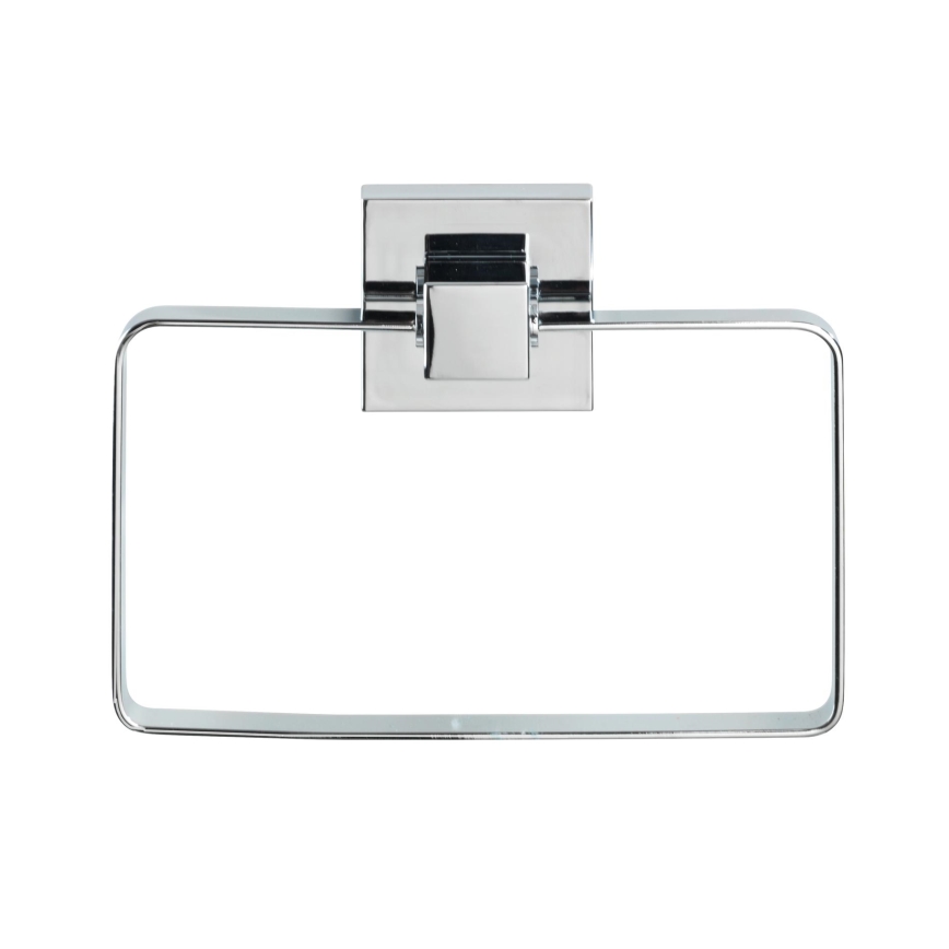 WENKO 22689100 - Handdoekhouder VACUUM-LOC QUADRO ED 18,5 x 14 cm zilver/glanzend chroom