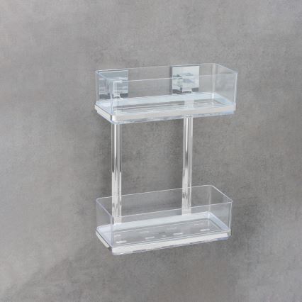 WENKO 22691100 - Wandrek VACUUM-LOC QUADRO ED 25,5x32,5 cm zilver/glanzend chroom/helder