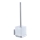 WENKO 22695100-WC Toiletborstel VACUUM-LOC QUADRO ED 9,5x37 cm zilver/glanzend chroom/helder