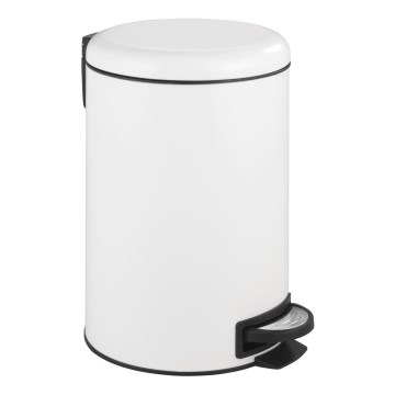 WENKO 22707100 - Prullenbak LEMAN 25x38 cm wit/zwart