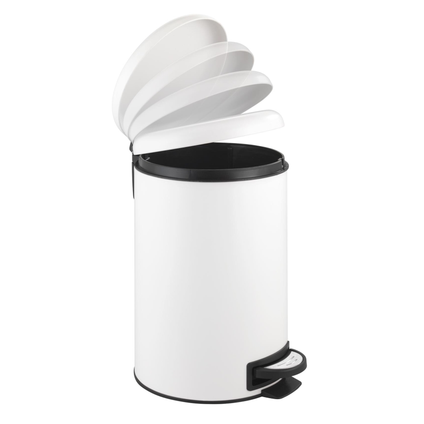 WENKO 22707100 - Prullenbak LEMAN 25x38 cm wit/zwart