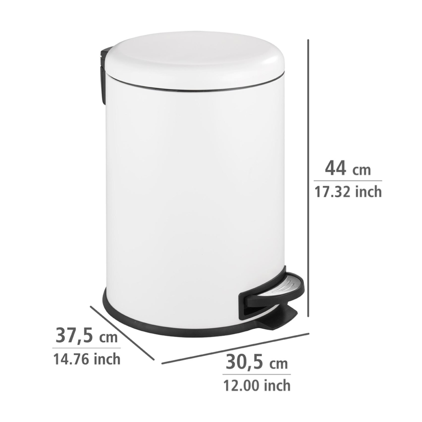WENKO 22708100 - Mand LEMAN 30,5x44 cm wit/zwart