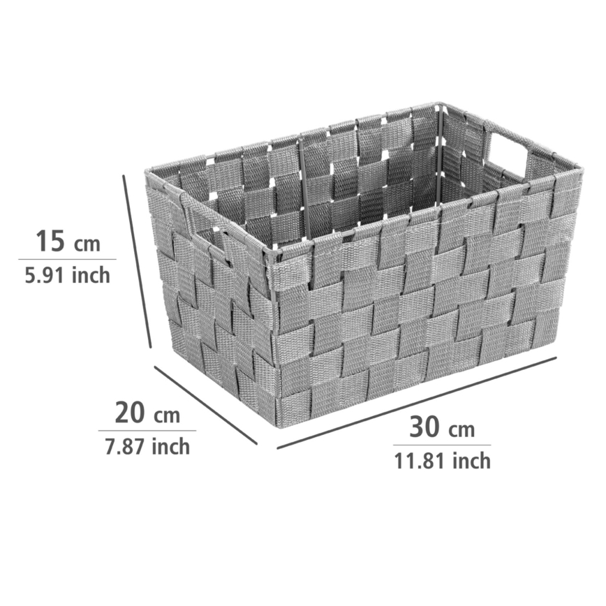 WENKO 22791100 - Opbergmand ADRIA 30 x 20 cm, grijs