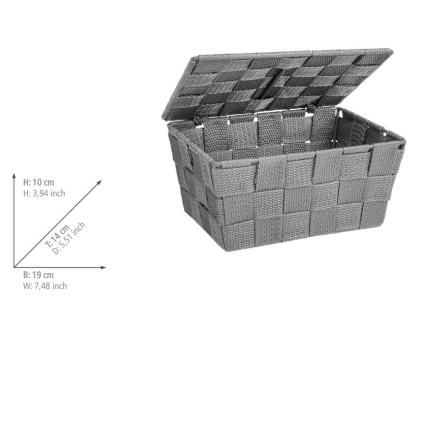 WENKO 22793100 - Mand ADRIA 19x14 cm grijs